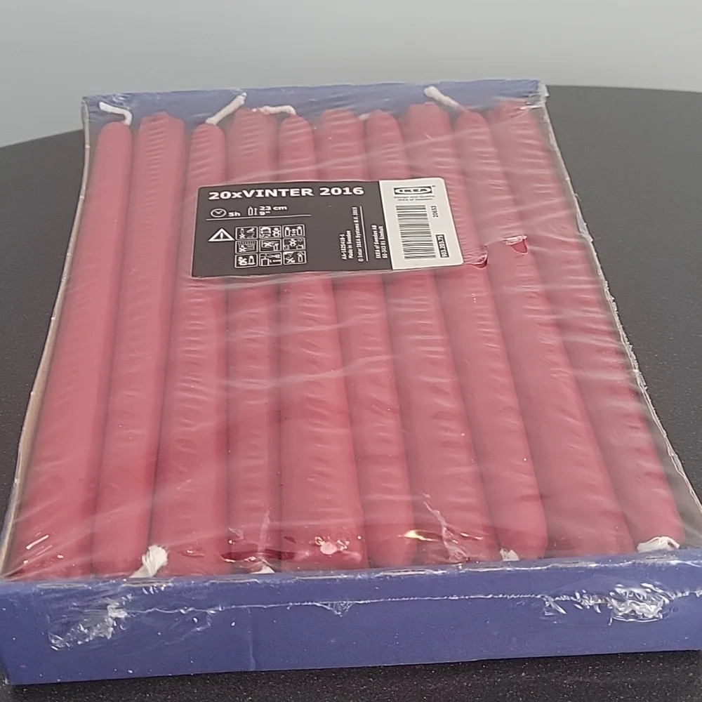 IKEA VINTER red taper candles 9